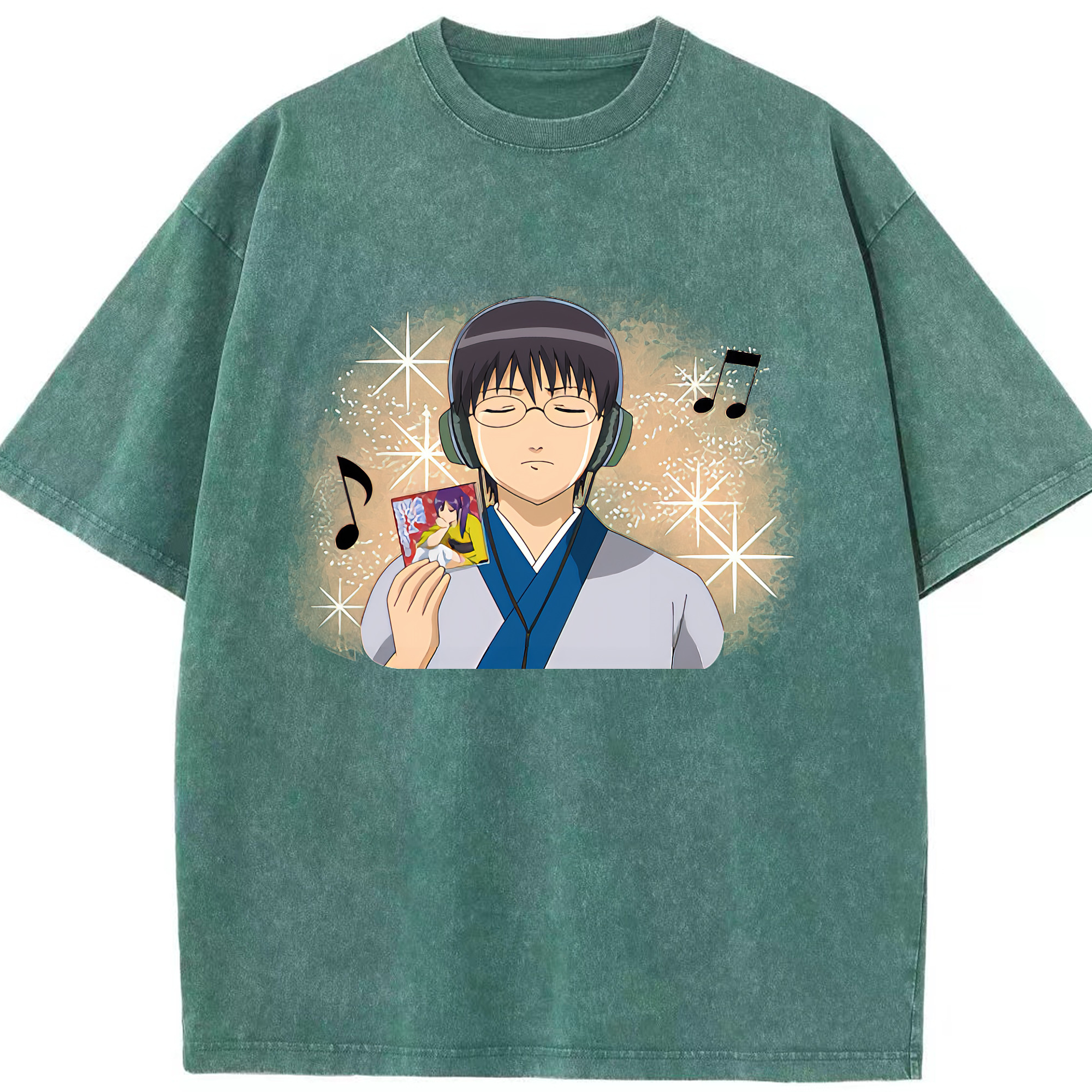 （画像用） ぎんたま 坂田銀時（さかたぎんとき） 神楽 志村新八（しむら しんぱち） GINTAMA Sakata Gintoki Kagura Shimura Shinpachi 綿100% ヴィンテージ風 半袖Tシャツ（フロントプリント）